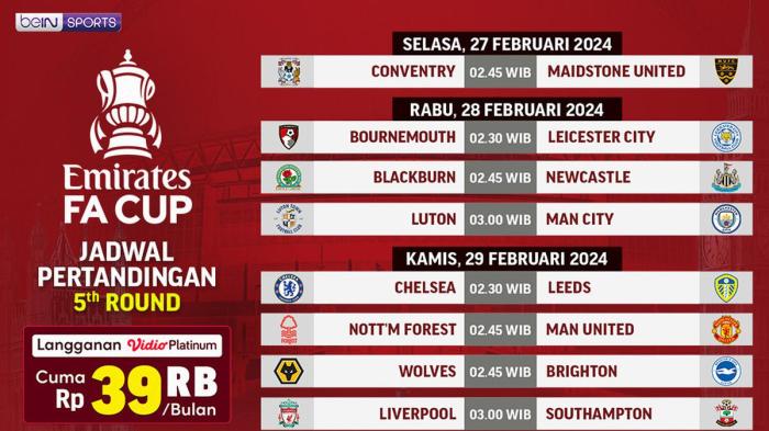 Jadwal Final Piala FA 2025, Catat Tanggalnya!