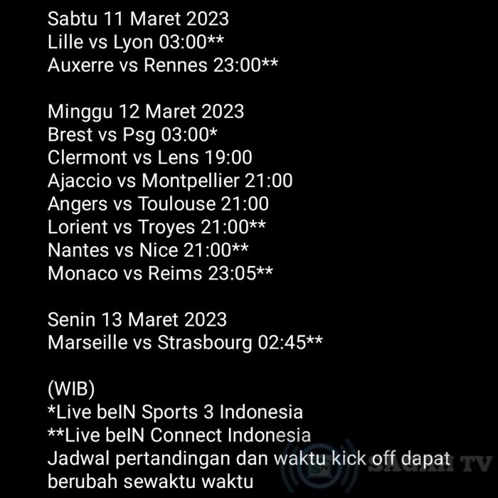 Jadwal Siaran Langsung Liga Serie A Italia